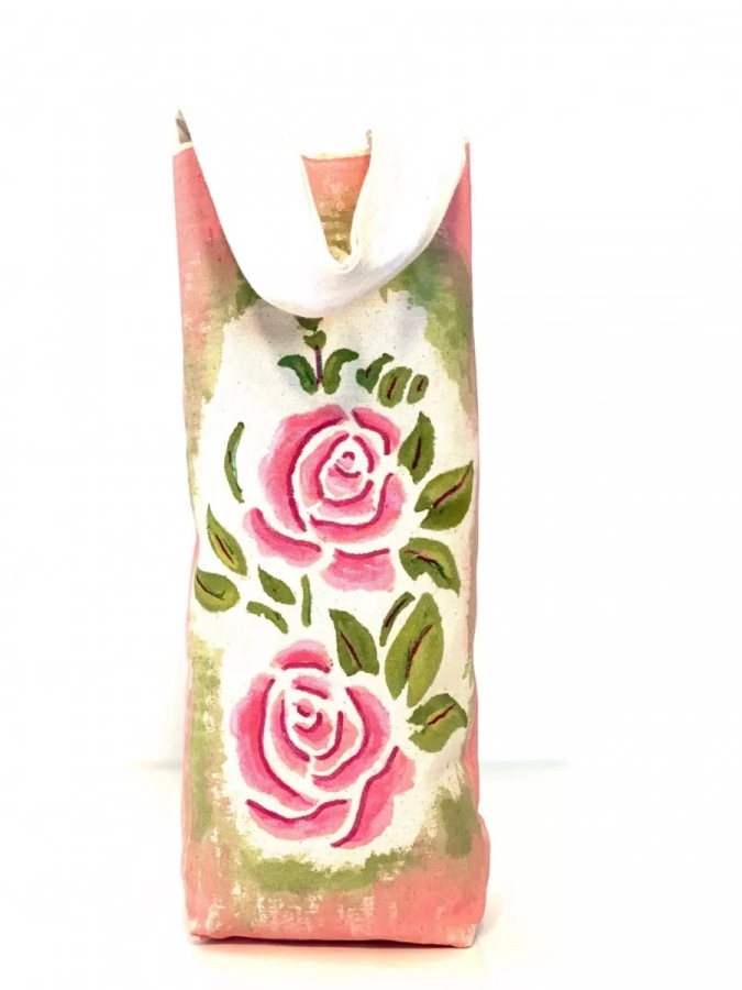 Hand-painted Persian Wine Bag- Rose 02