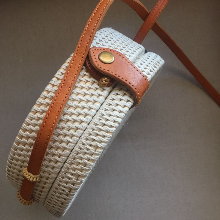 Handmade Woven Straw Crossbody Bag