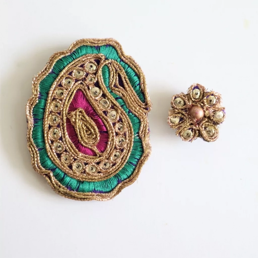 Traditional Handmade Termeh Earrings Traditional Design Stone Earrings For Women