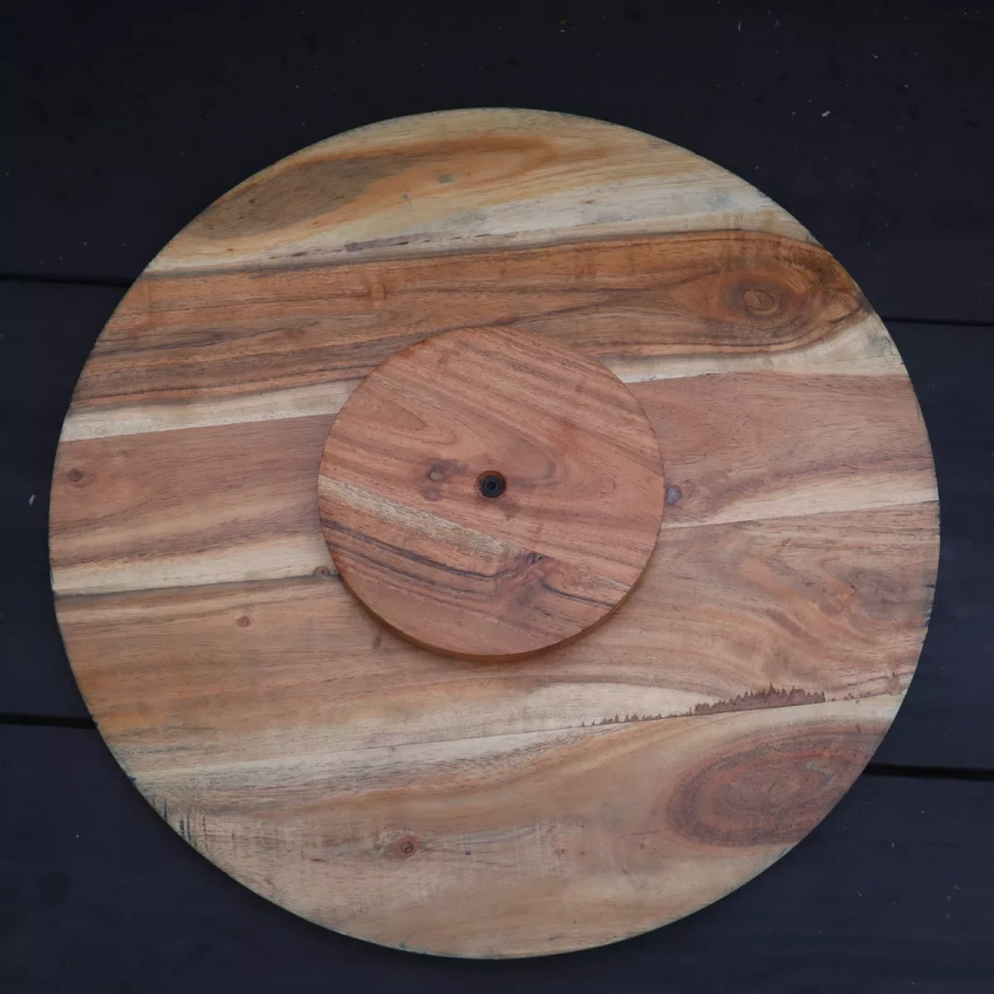 18 inch handmade lazy Susan-Rotating and decorative-Rotating round tray