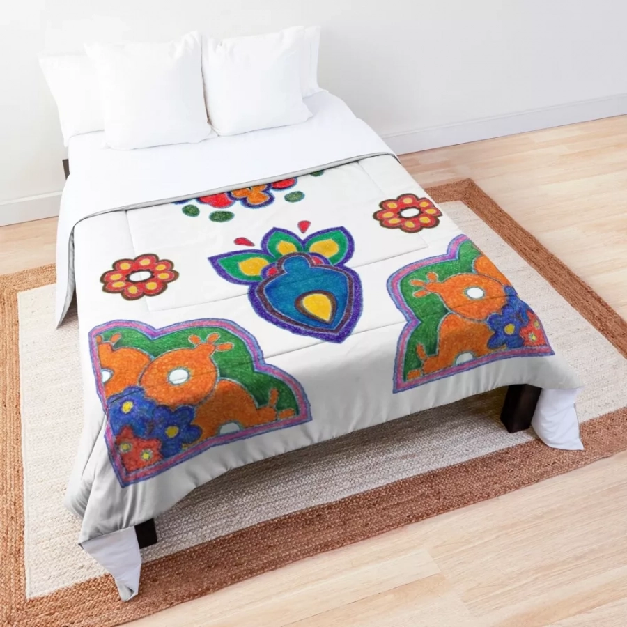 Persian Illustration Colorful bed Cover and Insert Golestan pattern Comforter