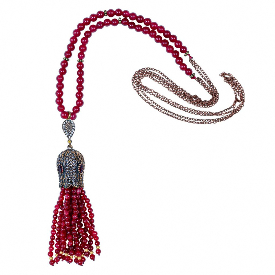 Anaar Pomegranate Necklace Yalda Jewelry Persian Jewelry Yalda