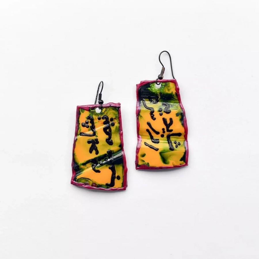 Earrings Made With Recycled Plastic Rooz-e-sard Earrings
