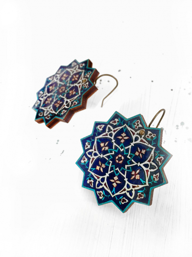 Tara Star Persian Geometric Earrings