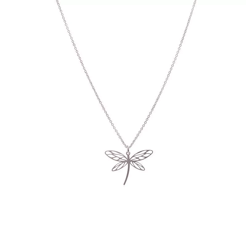 Silver butterfly necklace