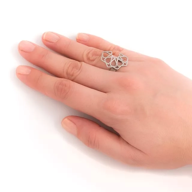 Luxury Handcrafted Eslimi Silver Ring