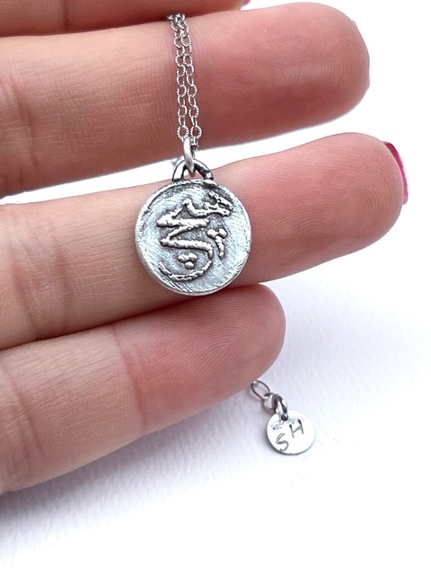 Rumi Word Heech Calligraphy wax seal silver Necklace