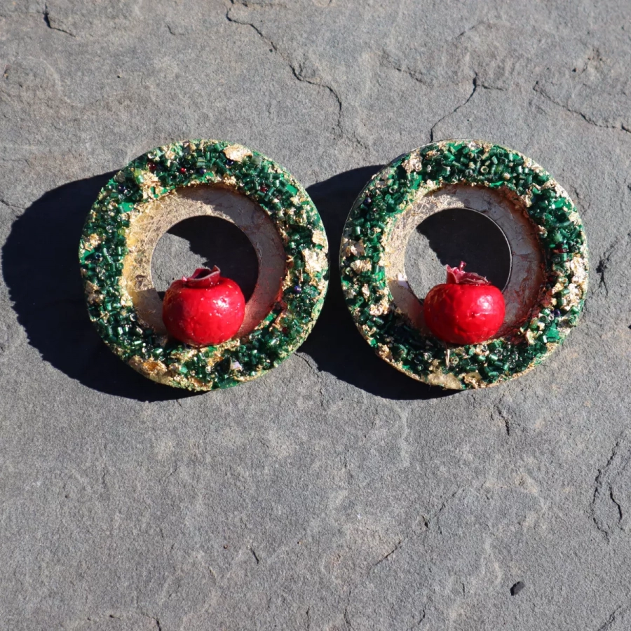 Pomegranate earrings 