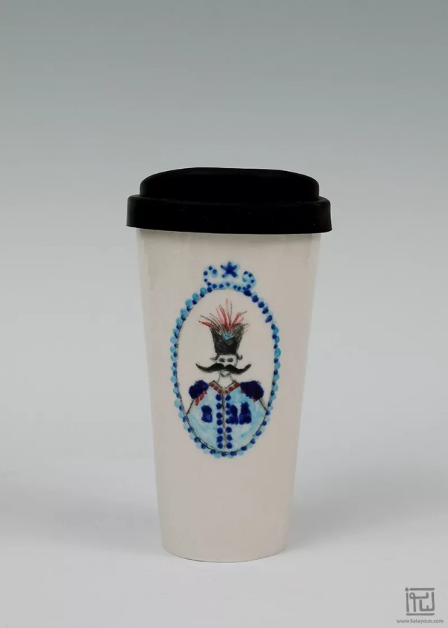 HauteTea Qajar Coffee Cup- Medium & Handpaint