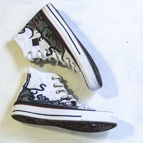 Custom Designed Converse Shoes with Persian Calligraphy
