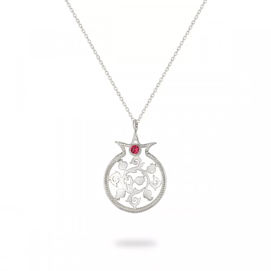 Silver Pomegranate Necklace
