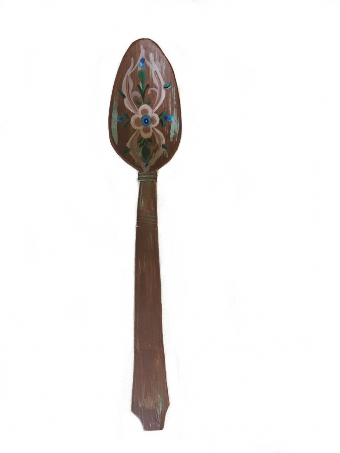 Handpainted wooden spoon