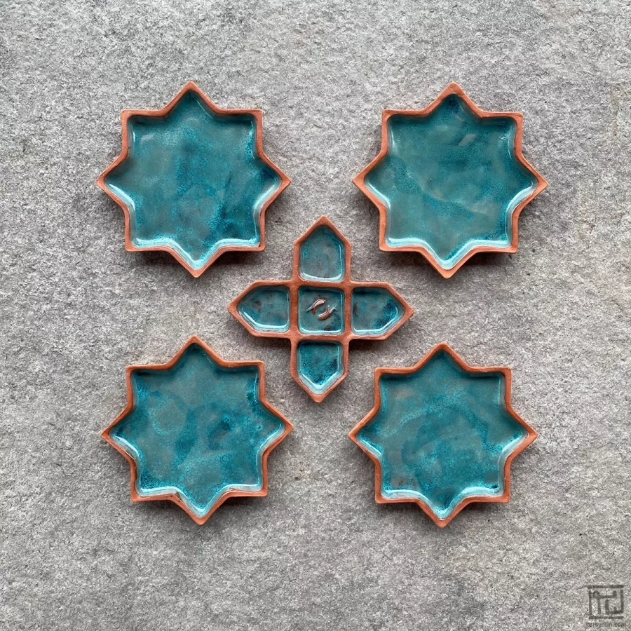Persian Star Tile IV - Mini Set - Nowruz or Mezzeh Plates 