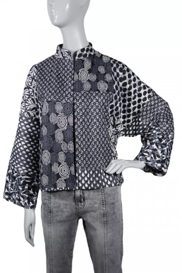 Sepideh- Lightweight Cotton Jacket with Kimono Sleeves