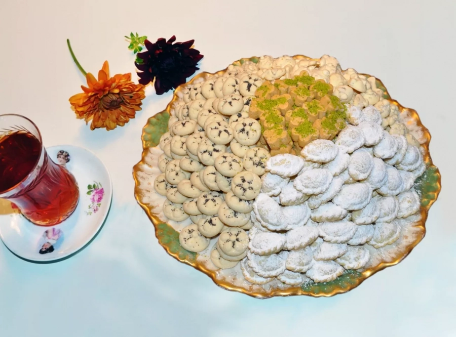 Assortment of homemade traditional Persian pastries