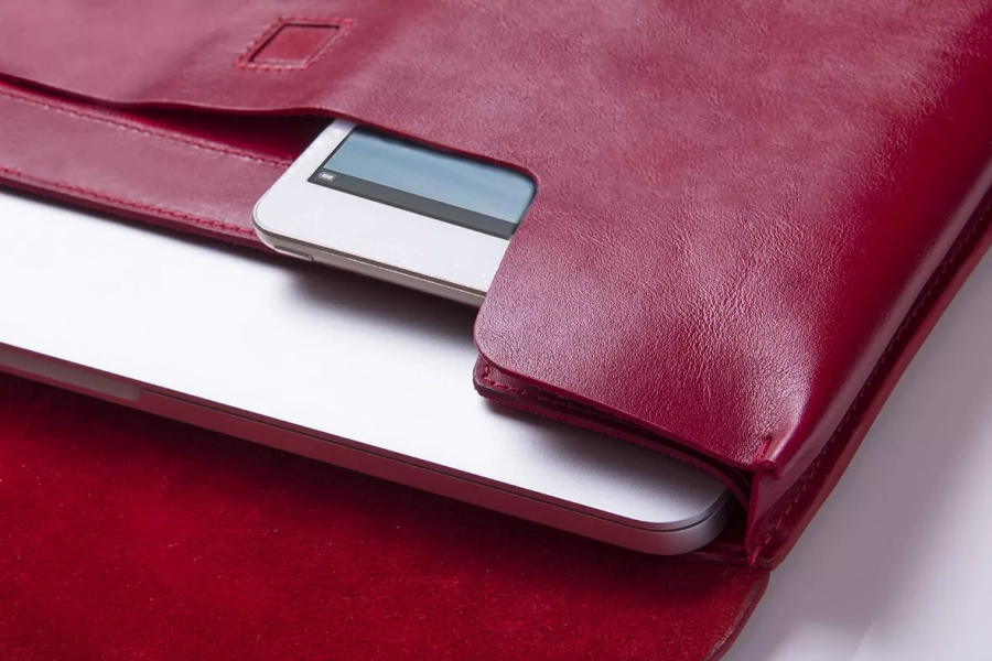 Red Coco Premium Leather Cover for MacBook Retina/ Air 11