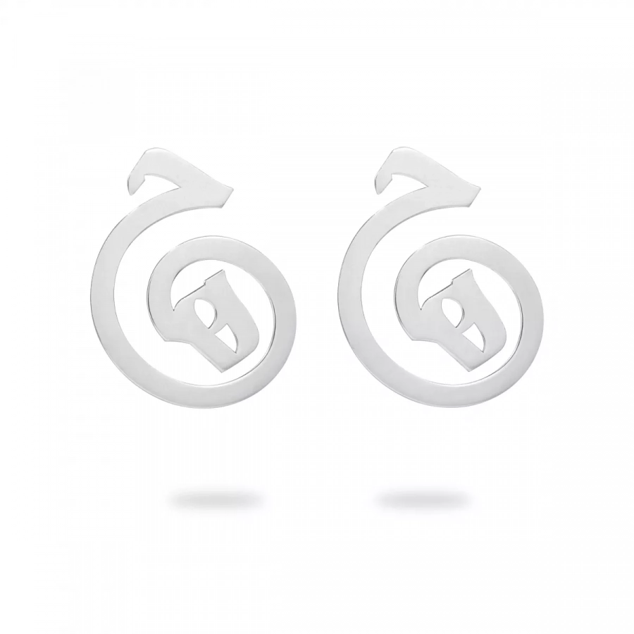 Silver Symbolic Hich Earrings, هیچ
