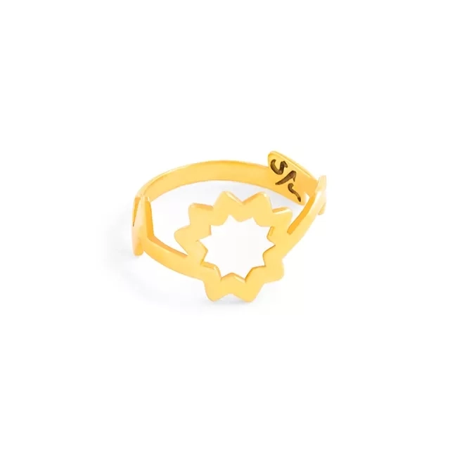 Persian Eslimi Inspired Gold Sun Star Ring