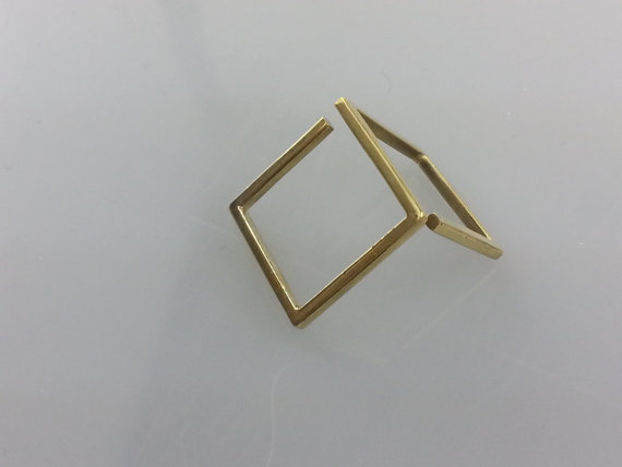 Contemporary  Geometric minimal  Silver Ring, minimal ring , modern ring