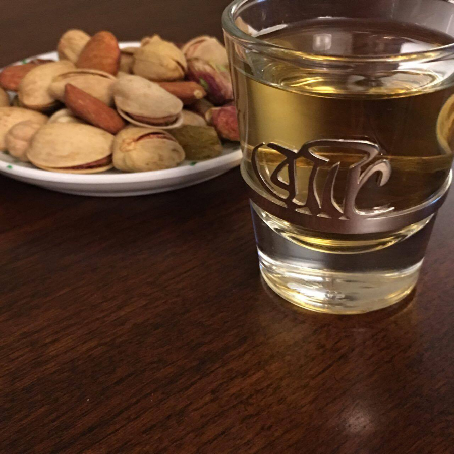 Personalized shot glass with Persian calligraphy