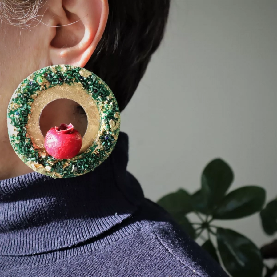 Pomegranate earrings 