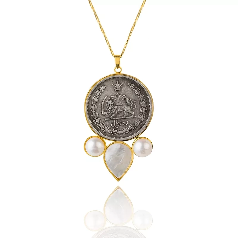 Gold-plated silver pendant