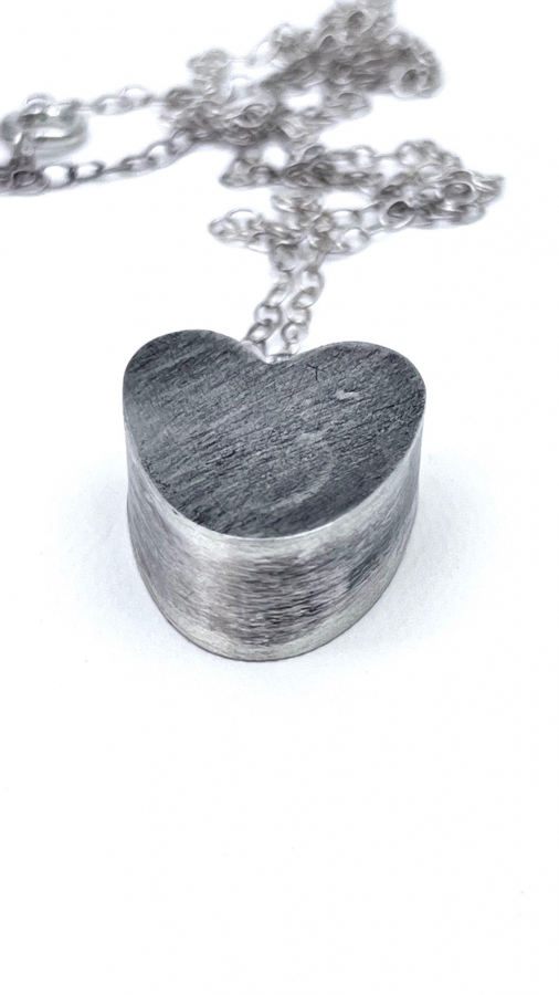 Heart silver necklace, Persian word love necklace, necklace, gift idea, one of a kind
