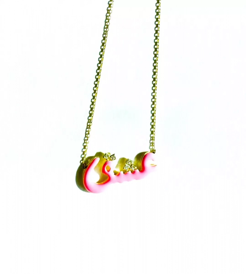 The Love in Farsi Necklace Pink