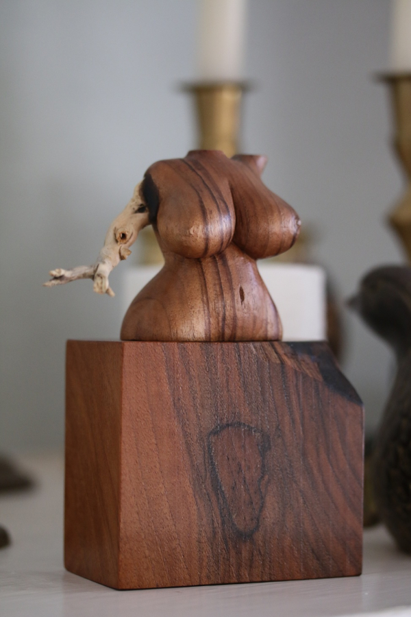 Wooden Statue Nude Female