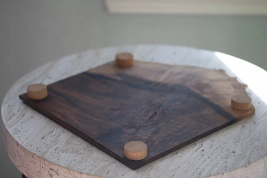 Walnut wood Tray with Persian Calligraphy