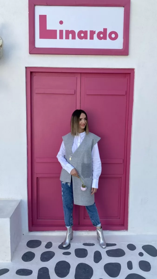 Long vest, mirror work, single pocket, pendant, Persian, unique, handmade, wool vest, fall outfit