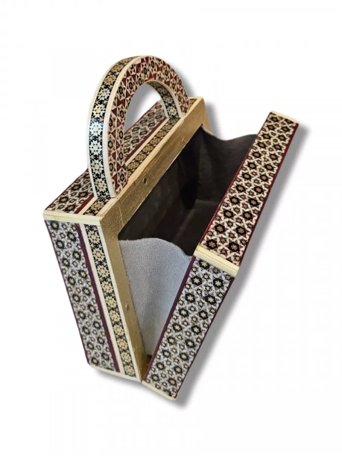 Handcrafted luxury Khatamkari Purse with Velvet inside 2