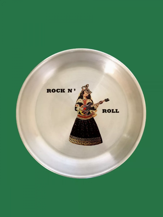 Hand designed roohi plate (zinc) rock n roll