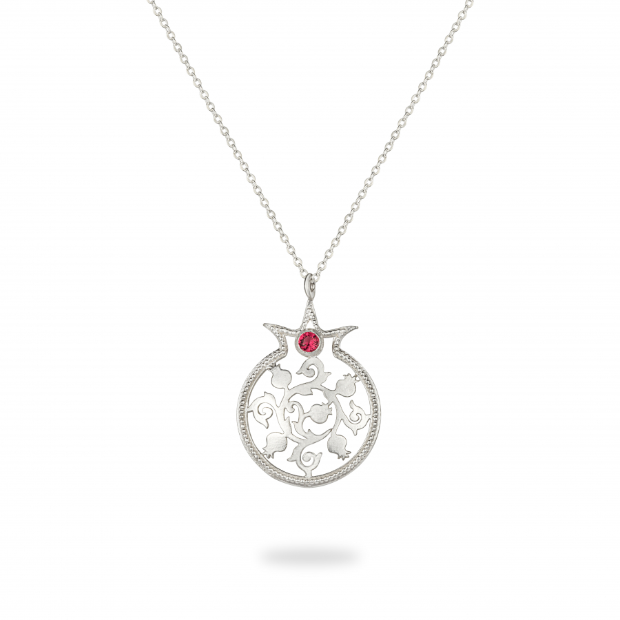 Silver Pomegranate Necklace
