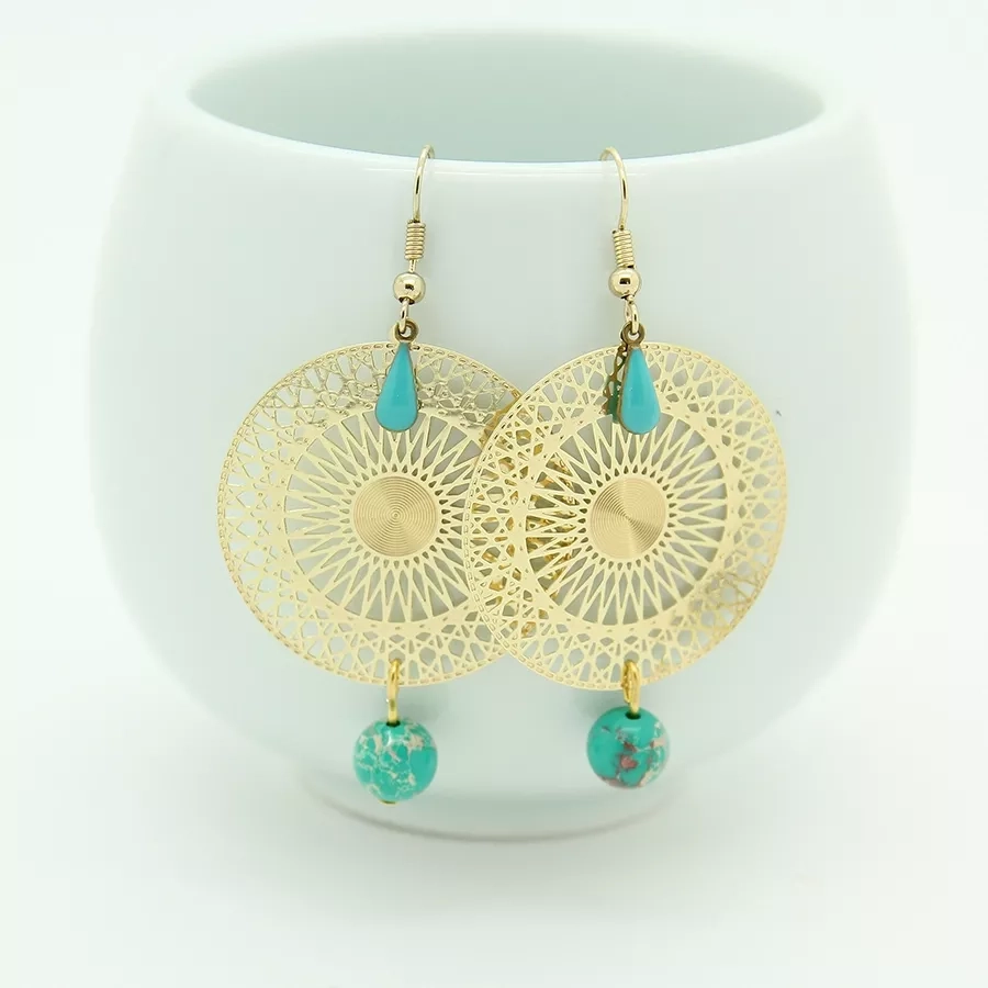 Turquoise Oriental Earrings