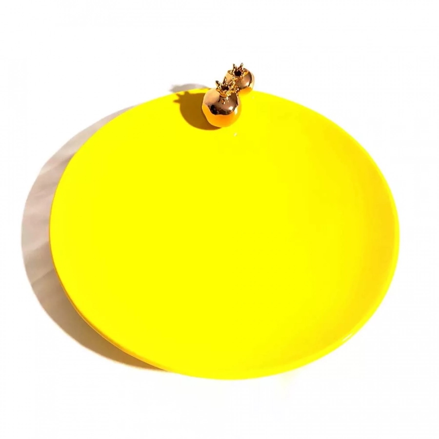 Moon, Yellow Pomegranate Platters