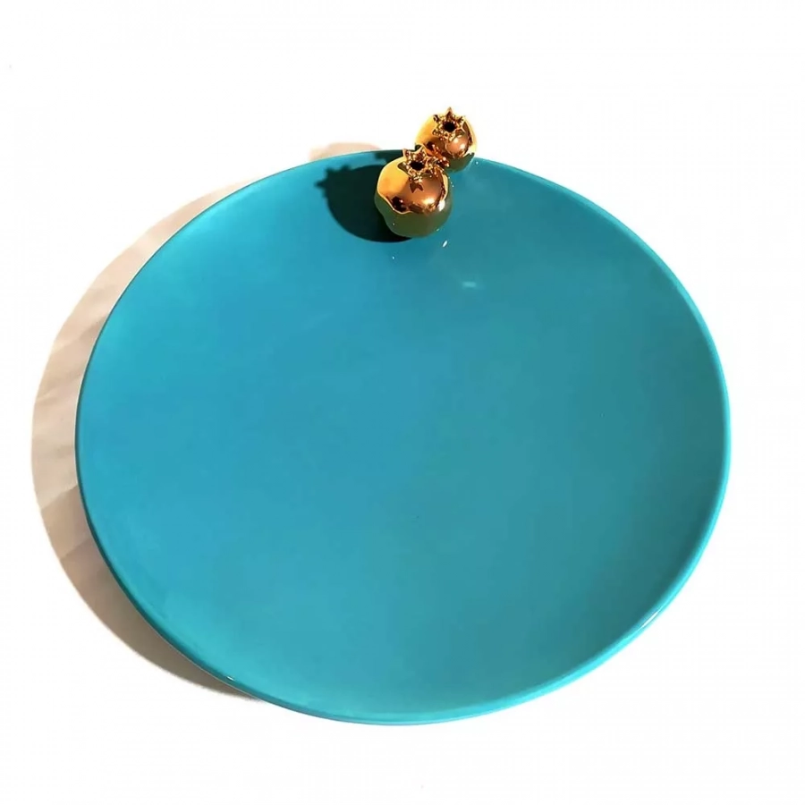Moon, Turquoise Pomegranate Platter 