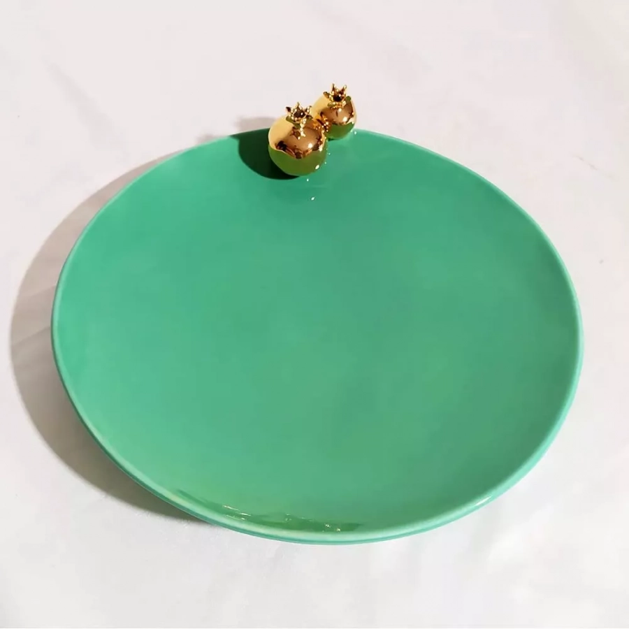Moon, Green Pomegranate Platters