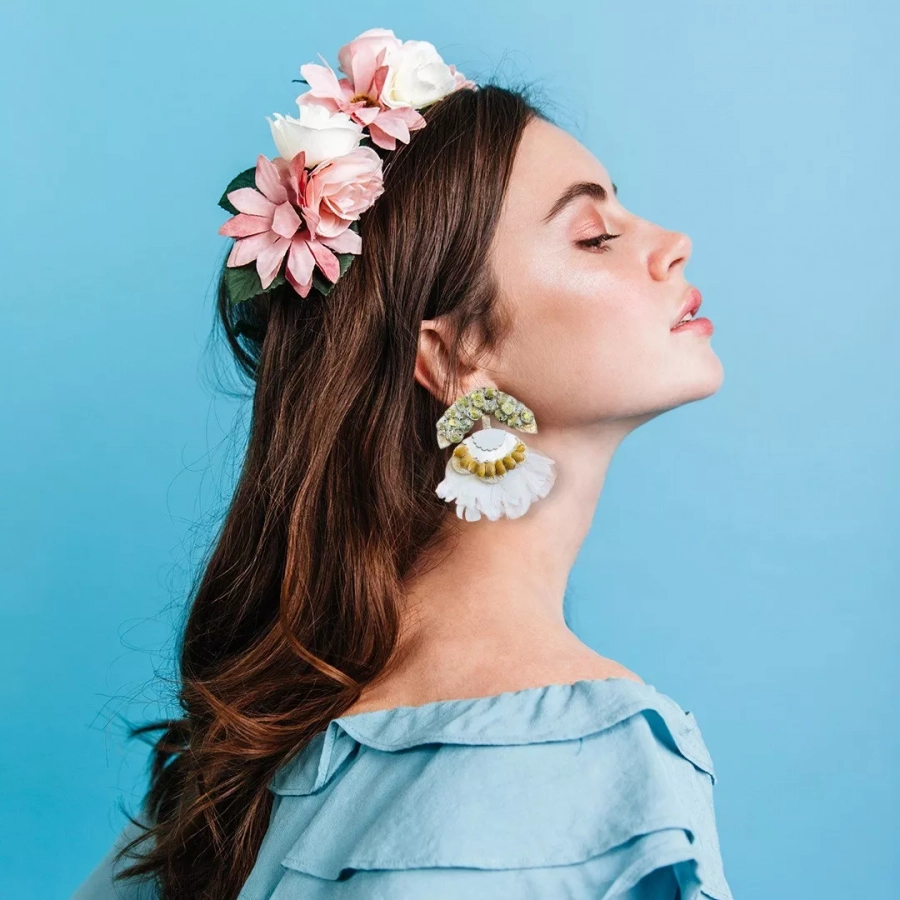 Unique spring earring Handmade Earrings  Wood Earrings For Women Light Weight