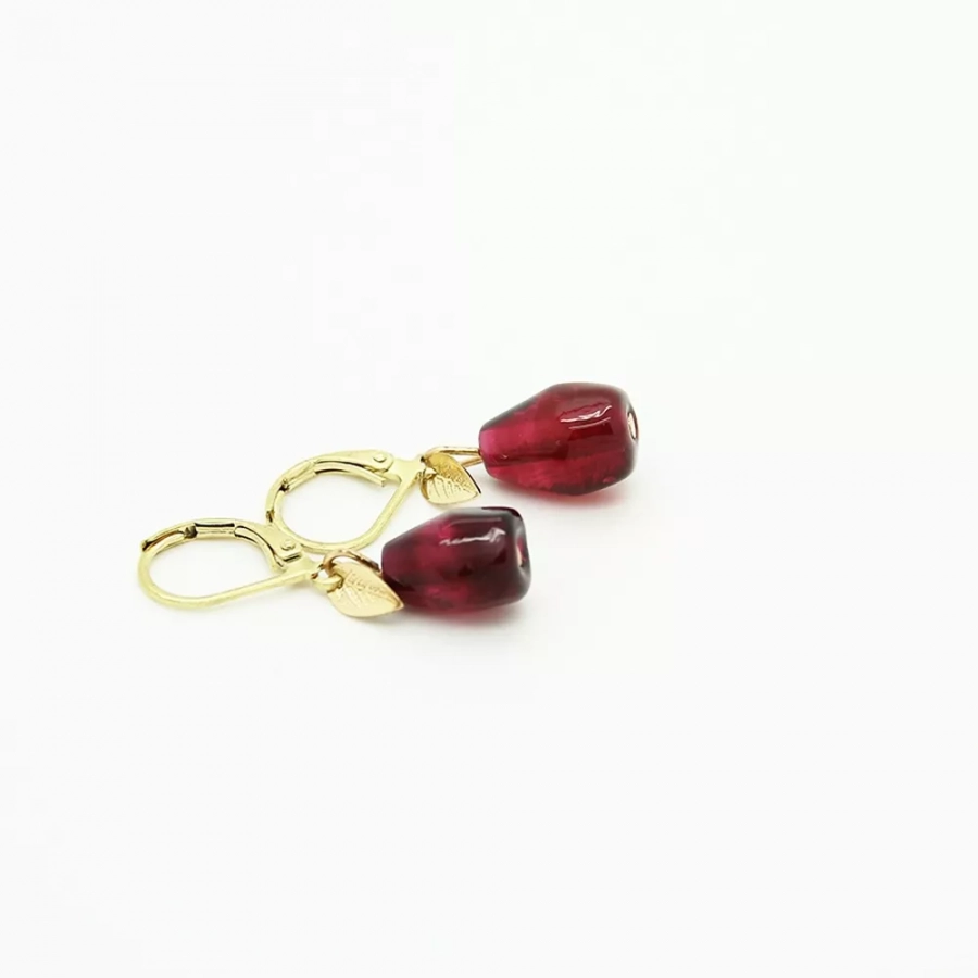 Minimalist Pomegranate Earrings , Yalda earrings, Pomegranate seeds earrings