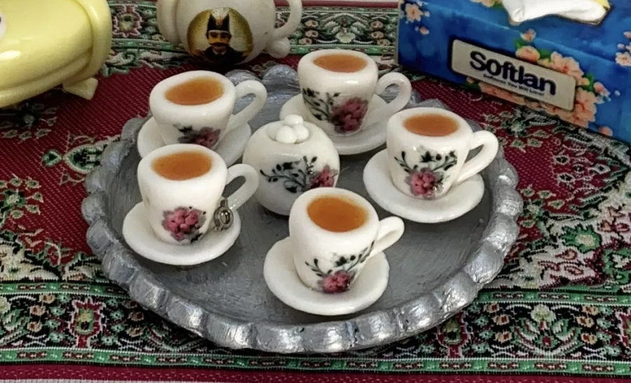 Handmade Persian House Tea Set Miniature Objects