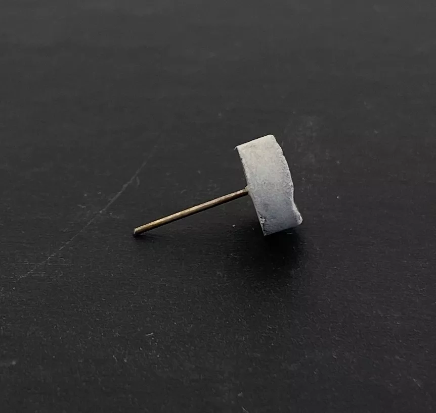 Tiny Guitar Stud Made With Cement Earring