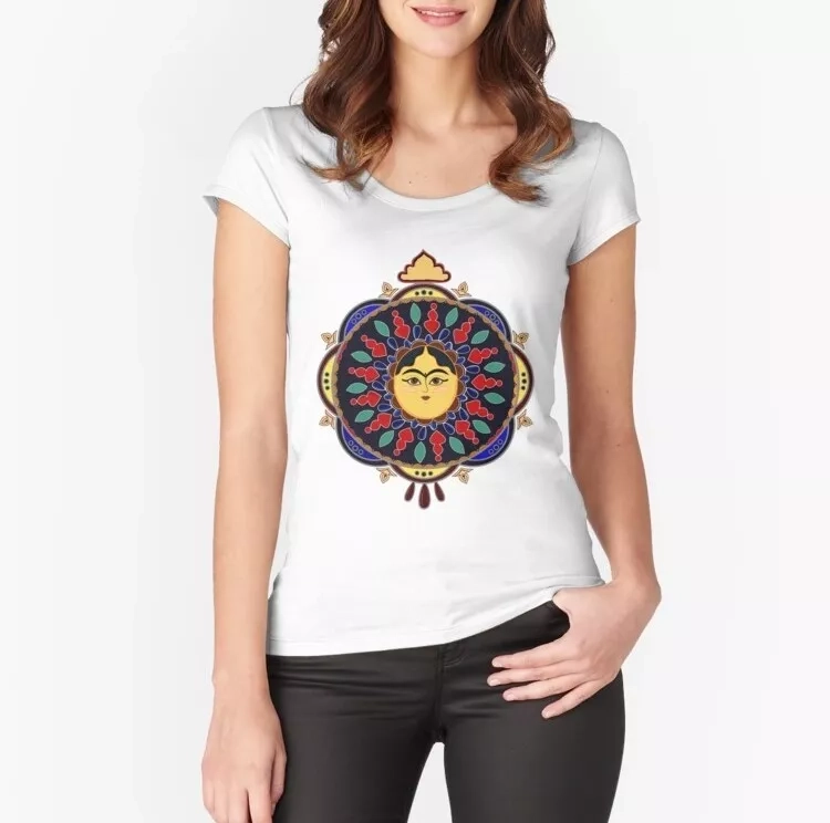 Persian Illustration Negareh Patterned Illustration T-shirt In 4 Colors