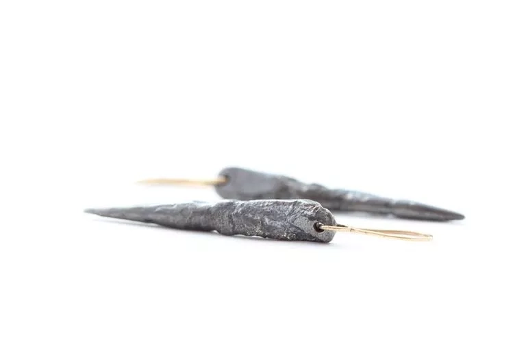 The Black Icicle Earrings