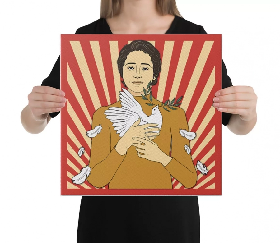Nasrin Sotoudeh Symbol Of Peace Printed On Canvas In 2 Sizes