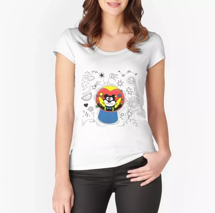 Persian Illustration Adams Khersi Patterned Illustration Girl T-shirt In 4 Colors