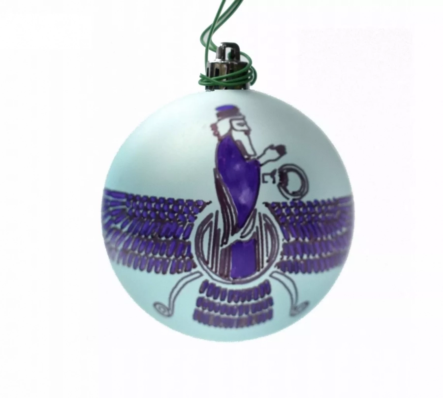Farvahar Ornament For Christmas Tree_ Gold