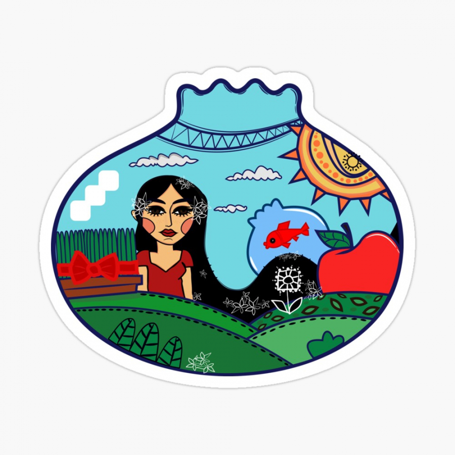 Persian 7seen Nowruz Illustration Magnet Sticker