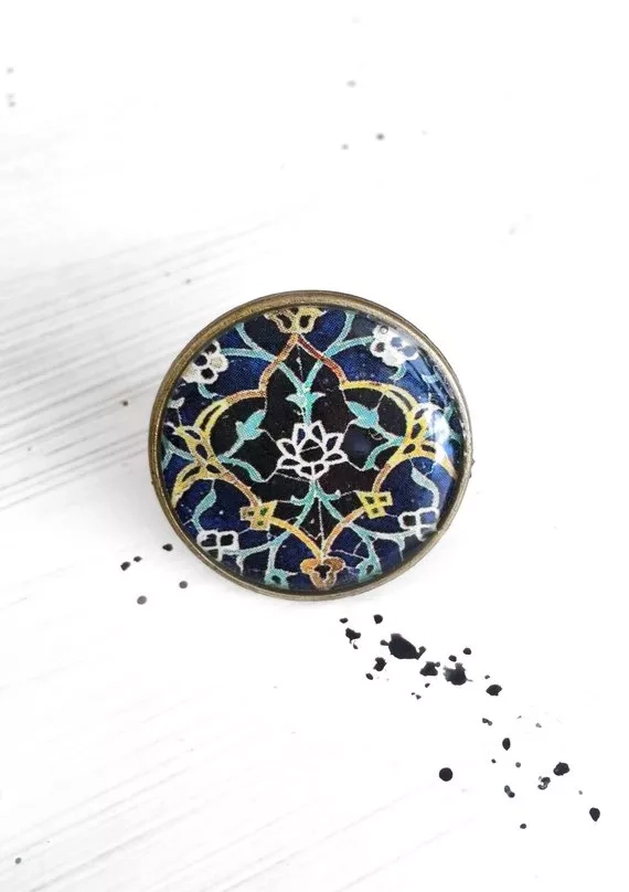 SAHAR adjustable ring - Persian jewelry- Oriental - Mandala