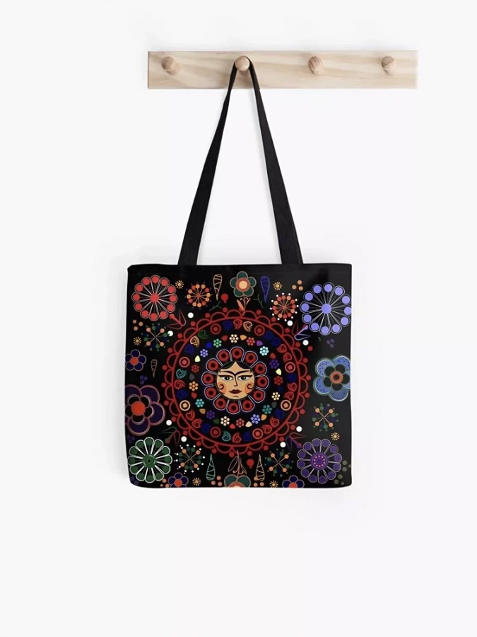 Persian Illustration Fun Sun Black Bag